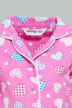 Load image into Gallery viewer, Redtag-Pink-Heart-Printed-Flannel-Pyjama-Set-Colour:Pink,-Filter:Infant-Girls-(3-to-24-Mths),-Infant-Girls-Pyjama-Sets,-New-In,-New-In-ING,-Non-Sale,-S22A,-Section:Kidswear-Infant-Girls-3 to 24 Months
