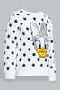 Redtag-White-Daisy-Print-Sweat-T-Shirt-With-Lilac-Printed-Track-Sets-Infant-Girls-3 to 24 Months