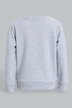 Load image into Gallery viewer, Redtag-Grey-Mel.-Character-Sweat-T-Shirt-With-Red-Printed-Track-Sets-Infant-Girls-3 to 24 Months
