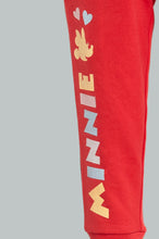 Load image into Gallery viewer, Redtag-Grey-Mel.-Character-Sweat-T-Shirt-With-Red-Printed-Track-Sets-Infant-Girls-3 to 24 Months
