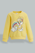 تنزيل الصورة على معرض الصور، Redtag-Yellow-Lola-Print-Sweat-Tee-With-Printed-Track-Sets-Infant-Girls-3 to 24 Months
