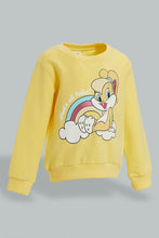 تنزيل الصورة على معرض الصور، Redtag-Yellow-Lola-Print-Sweat-Tee-With-Printed-Track-Sets-Infant-Girls-3 to 24 Months
