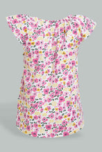 Load image into Gallery viewer, Redtag-Fuchsia-Printed-Top-With-Solid-Coloured-Short-Sets-Infant-Girls-3 to 24 Months
