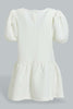 Redtag-White-Solid-Jacquard-Dress-Dresses-Infant-Girls-3 to 24 Months