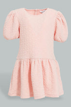 Load image into Gallery viewer, Redtag-Pink-Solid-Jacquard-Dress-Dresses-Infant-Girls-3 to 24 Months
