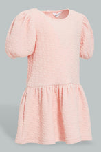 Load image into Gallery viewer, Redtag-Pink-Solid-Jacquard-Dress-Dresses-Infant-Girls-3 to 24 Months
