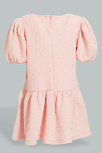 Load image into Gallery viewer, Redtag-Pink-Solid-Jacquard-Dress-Dresses-Infant-Girls-3 to 24 Months
