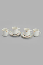 Load image into Gallery viewer, Redtag-Assorted-Geometric-Tea-Cup-&amp;-Saucer-(8-Piece)-Tea-Sets-Home-Dining-
