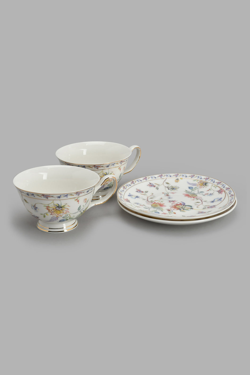 Redtag-Assorted-Floral-Tea-Set(4-Piece)-Tea-Sets-Home-Dining-