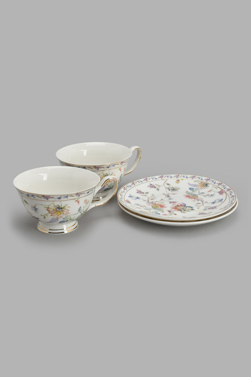 Redtag-Assorted-Floral-Tea-Set(4-Piece)-Tea-Sets-Home-Dining-