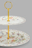 Redtag-Assorted-Flora-Two-Tier-Cake-Plate-Tea-Sets-Home-Dining-