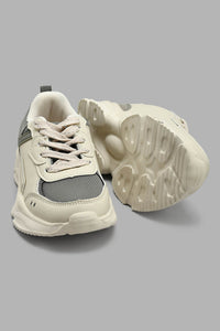 Redtag-Light-Grey-Chunky-Sneaker-Chunky-Senior-Boys-5 to 14 Years