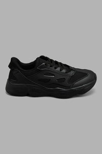 Redtag-Triple-Black-Chunky-Sneaker-Chunky-Senior-Boys-5 to 14 Years