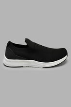 Load image into Gallery viewer, Redtag-Black-Ribbed-Knit-Slip-On-Slip-Ons-Senior-Boys-5 to 14 Years
