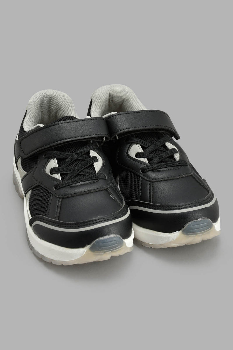 Redtag-Black-Colour-Block-Chunky-Sneaker-Chunky-Senior-Boys-5 to 14 Years