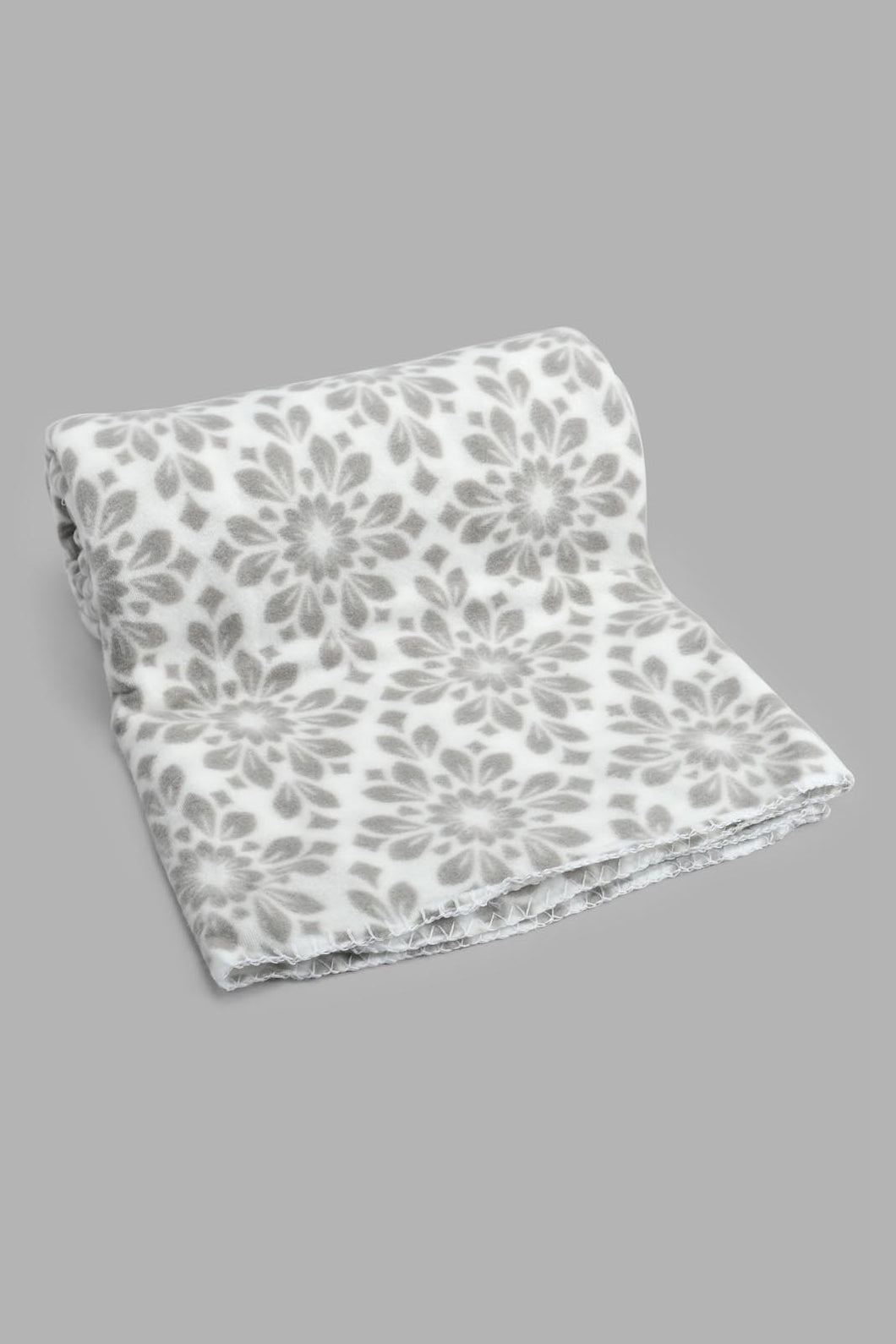 Redtag-Grey-Floral-Printed-Single-Fleece-Blanket-Blankets-Home-Bedroom-