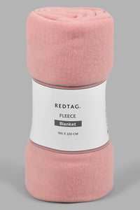 Redtag-Pink-Fleece-Single-Blanket-Blankets-Home-Bedroom-