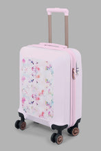 Load image into Gallery viewer, Grey Floral Luggage Trolley (20 Inch)
