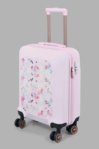 Grey Floral Luggage Trolley (20 Inch)