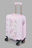 Grey Floral Luggage Trolley (20 Inch)