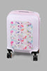 Grey Floral Luggage Trolley (20 Inch)