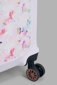 Grey Floral Luggage Trolley (20 Inch)