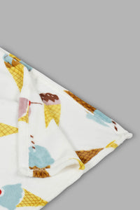 Redtag-Yellow-Ice-Cream-Print-Kids-Blanket-0,-Colour:Yellow,-Filter:Home-Bedroom,-HMW-BED-Blankets,-New-In,-New-In-HMW-BED,-Non-Sale,-S22B,-Section:Homewares-Home-Bedroom-