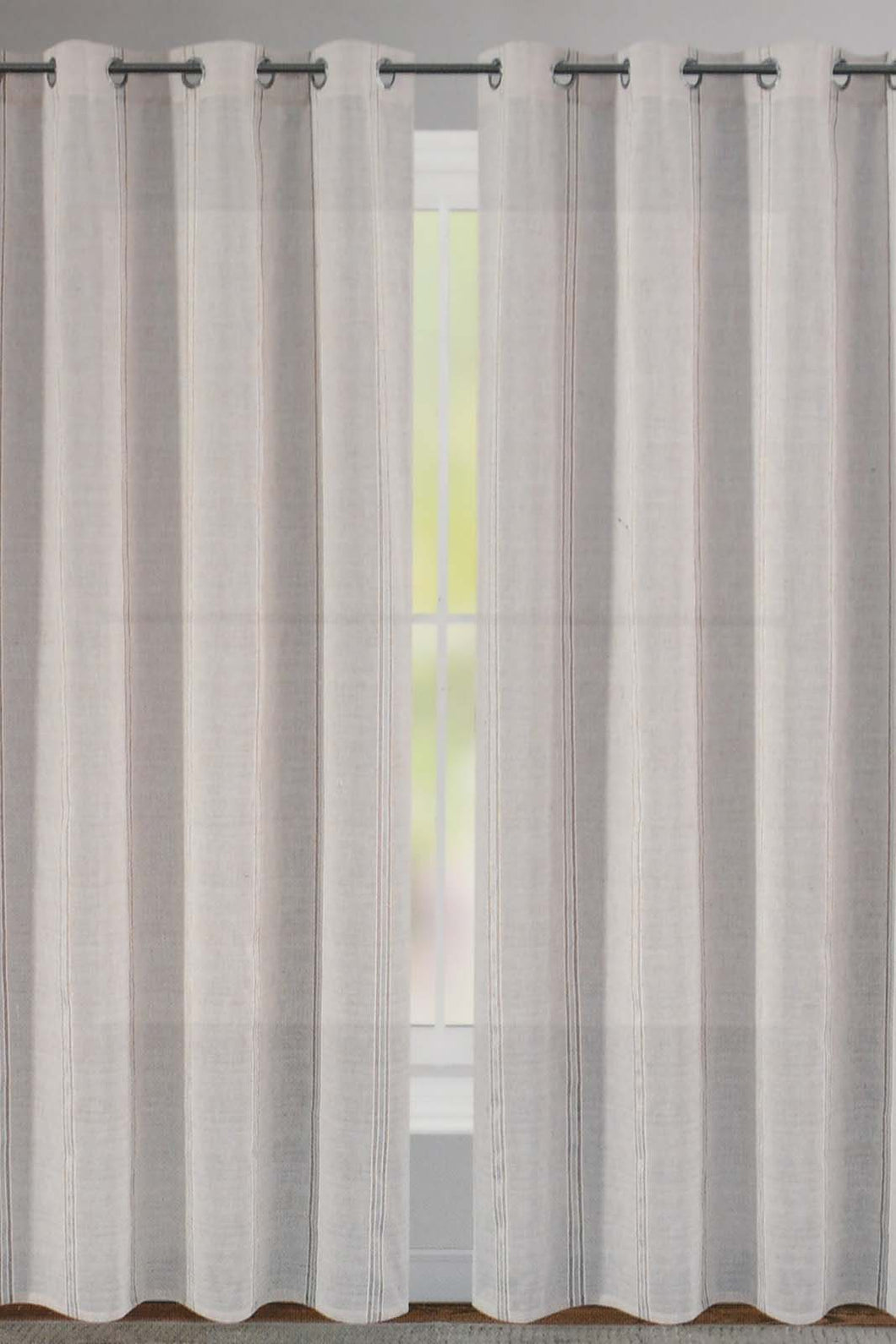 Redtag-Beige-1-Piece-Stripe-Sheer-Curtain-Curtains-Home-Bedroom-