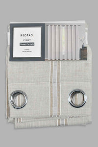 Redtag-Beige-1-Piece-Stripe-Sheer-Curtain-Curtains-Home-Bedroom-