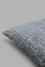 Load image into Gallery viewer, Redtag-Grey-Geometric-Jacquard-Cushion-Category:Cushions,-Colour:Grey,-Filter:Home-Bedroom,-HMW-BED-Cushions,-New-In,-New-In-HMW-BED,-Non-Sale,-S22C,-Section:Homewares-Home-Bedroom-
