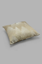 Load image into Gallery viewer, Redtag-Beige-Floral-Jacquard-Cushion-Category:Cushions,-Colour:Beige,-Filter:Home-Bedroom,-HMW-BED-Cushions,-New-In,-New-In-HMW-BED,-Non-Sale,-S22C,-Section:Homewares-Home-Bedroom-
