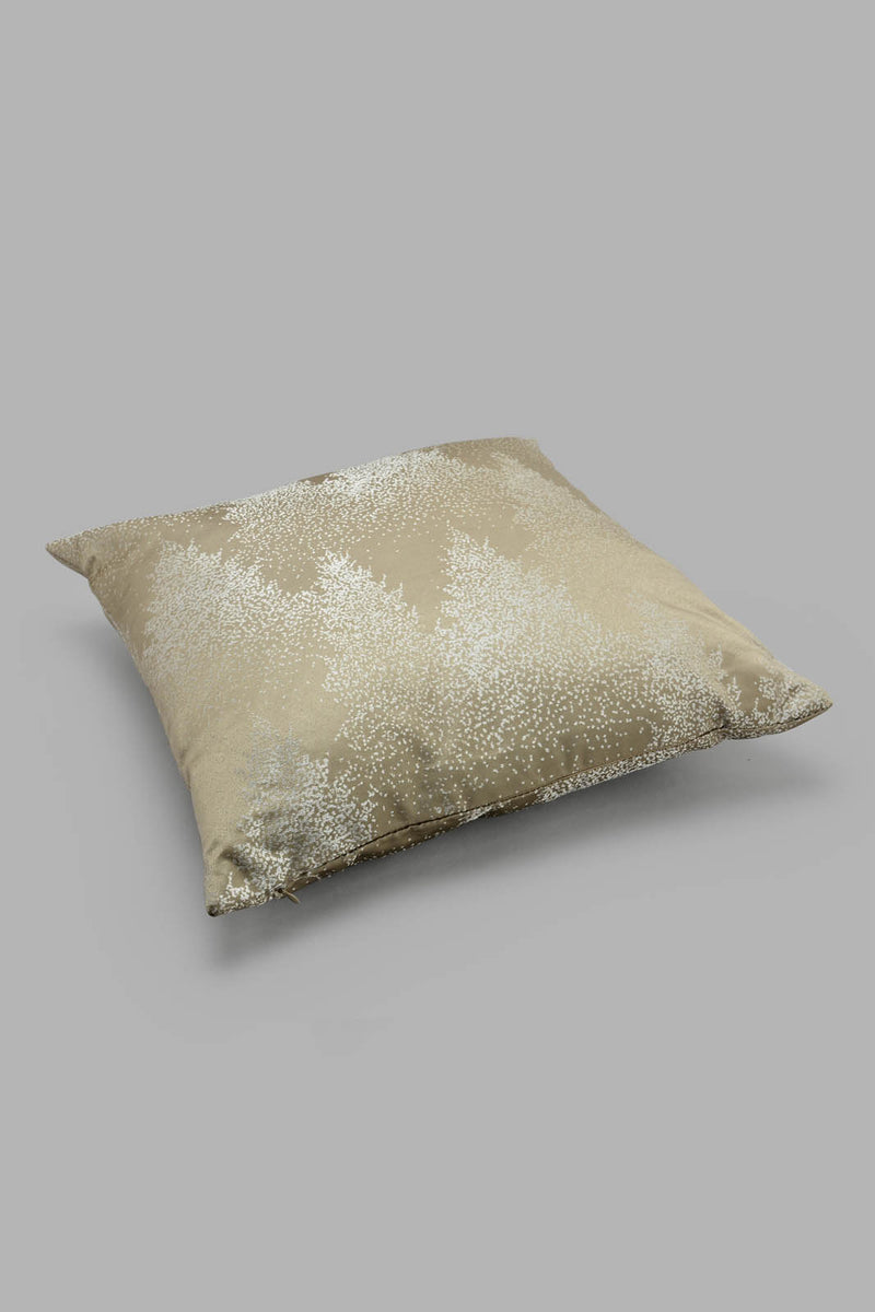 Redtag-Beige-Floral-Jacquard-Cushion-Category:Cushions,-Colour:Beige,-Filter:Home-Bedroom,-HMW-BED-Cushions,-New-In,-New-In-HMW-BED,-Non-Sale,-S22C,-Section:Homewares-Home-Bedroom-