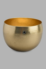 Load image into Gallery viewer, Redtag-Gold-Round-Hammered-Planter-Vase-Home-Decor-
