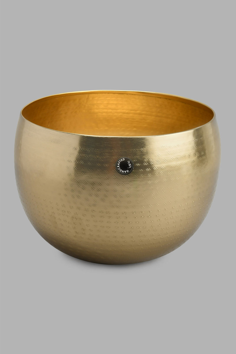 Redtag-Gold-Round-Hammered-Planter-Vase-Home-Decor-