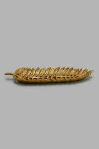 Redtag-Gold-Decorative-Leaf-Plate-Artefact-Home-Decor-