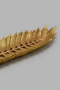 Redtag-Gold-Decorative-Leaf-Plate-Artefact-Home-Decor-