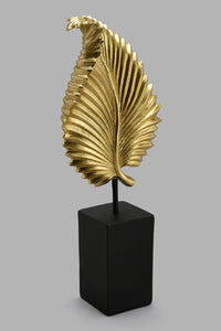 Redtag-Gold-Decorative-Leaf-With-Stand-Artefact-Home-Decor-