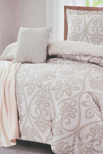 Load image into Gallery viewer, Redtag-Grey-Damask-Print-5-Piece-Comforter-Set-(King-Size)-Comforters-Home-Bedroom-
