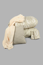 Load image into Gallery viewer, Redtag-Grey-Damask-Print-5-Piece-Comforter-Set-(King-Size)-Comforters-Home-Bedroom-
