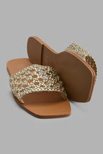 Load image into Gallery viewer, Redtag-Gold-Weave-Mule-Mules-Women&#39;s-
