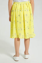 Load image into Gallery viewer, Redtag-Yellow-Printed-Skirt-Colour:Yellow,-Filter:Girls-(2-to-8-Yrs),-Girls-Skirts,-New-In,-New-In-GIR,-Non-Sale,-S22B,-Section:Kidswear-Girls-2 to 8 Years
