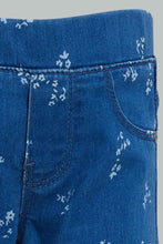 Load image into Gallery viewer, Redtag-Indigo-Denim-Printed-Jegging-Colour:Indigo,-Filter:Infant-Girls-(3-to-24-Mths),-Infant-Girls-Jeggings,-New-In,-New-In-ING,-Non-Sale,-S22B,-Section:Kidswear-Infant-Girls-3 to 24 Months
