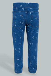 Redtag-Indigo-Denim-Printed-Jegging-Colour:Indigo,-Filter:Infant-Girls-(3-to-24-Mths),-Infant-Girls-Jeggings,-New-In,-New-In-ING,-Non-Sale,-S22B,-Section:Kidswear-Infant-Girls-3 to 24 Months