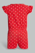 Load image into Gallery viewer, Redtag-Orange-Aop-Playsuit-Jumpsuits-Infant-Girls-3 to 24 Months
