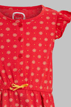 Load image into Gallery viewer, Redtag-Orange-Aop-Playsuit-Jumpsuits-Infant-Girls-3 to 24 Months
