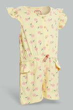 Load image into Gallery viewer, Redtag-Yellow-Aop-Playsuit-Jumpsuits-Infant-Girls-3 to 24 Months
