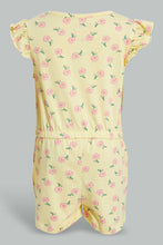 Load image into Gallery viewer, Redtag-Yellow-Aop-Playsuit-Jumpsuits-Infant-Girls-3 to 24 Months
