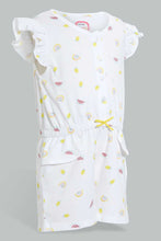 Load image into Gallery viewer, Redtag-White-Aop-Playsuit-Jumpsuits-Infant-Girls-3 to 24 Months
