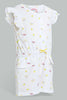 Redtag-White-Aop-Playsuit-Jumpsuits-Infant-Girls-3 to 24 Months