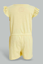 Load image into Gallery viewer, Redtag-Yellow-Solid-Playsuit-Jumpsuits-Infant-Girls-3 to 24 Months
